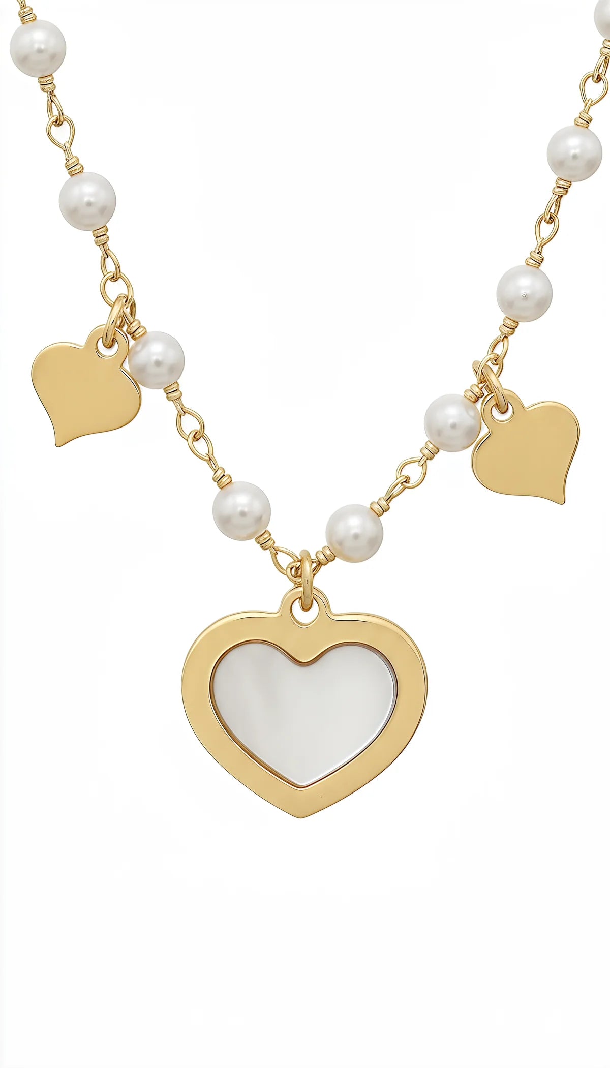 Collana Dvccio Cuore con perle