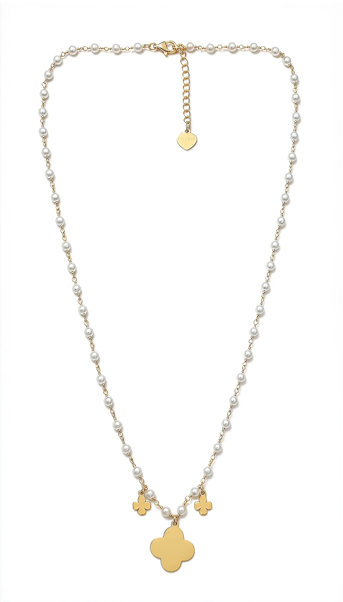 Collana Dvccio Quadrifoglio con perle