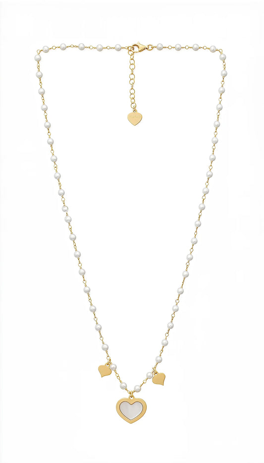 Collana Dvccio Cuore con perle