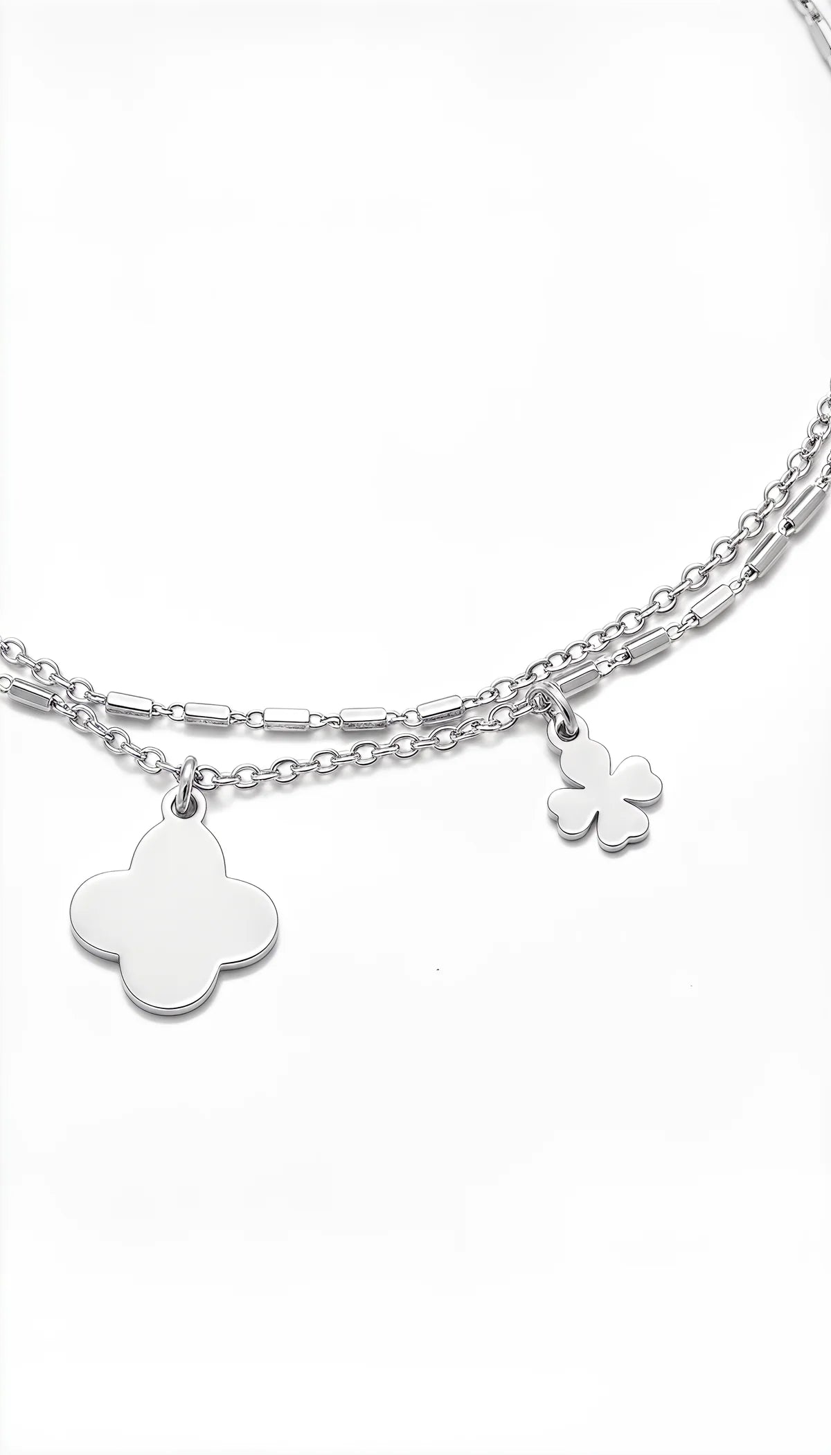 Bracciale Dvccio a 2 fili con quadrifoglio