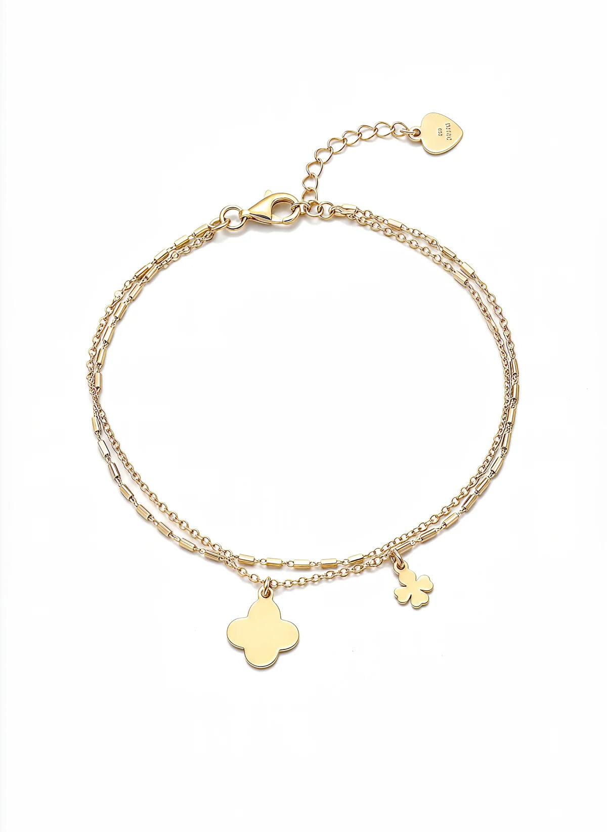 Bracciale Dvccio a 2 fili con quadrifoglio