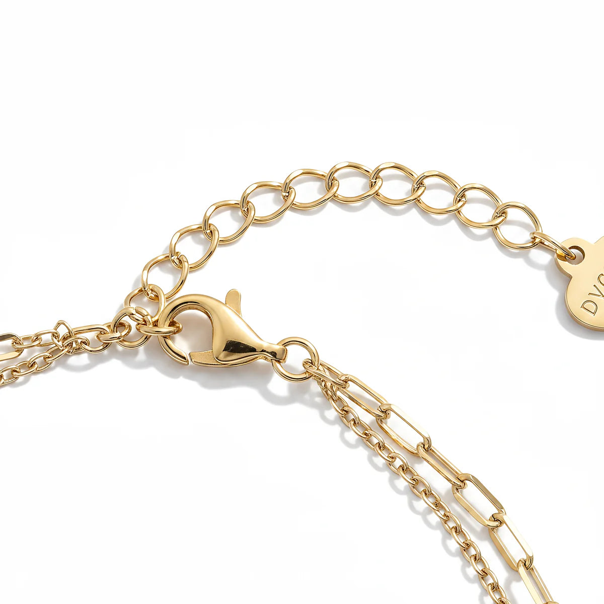 Bracciale Dvccio Doppia catena con cornetto